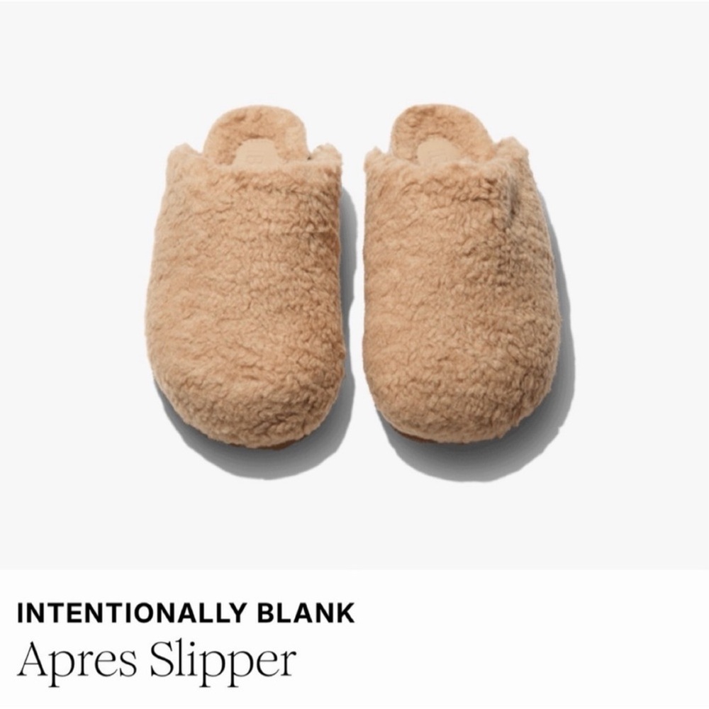 INTENTIONALLY BLANK Tan Fuzzy Slippers